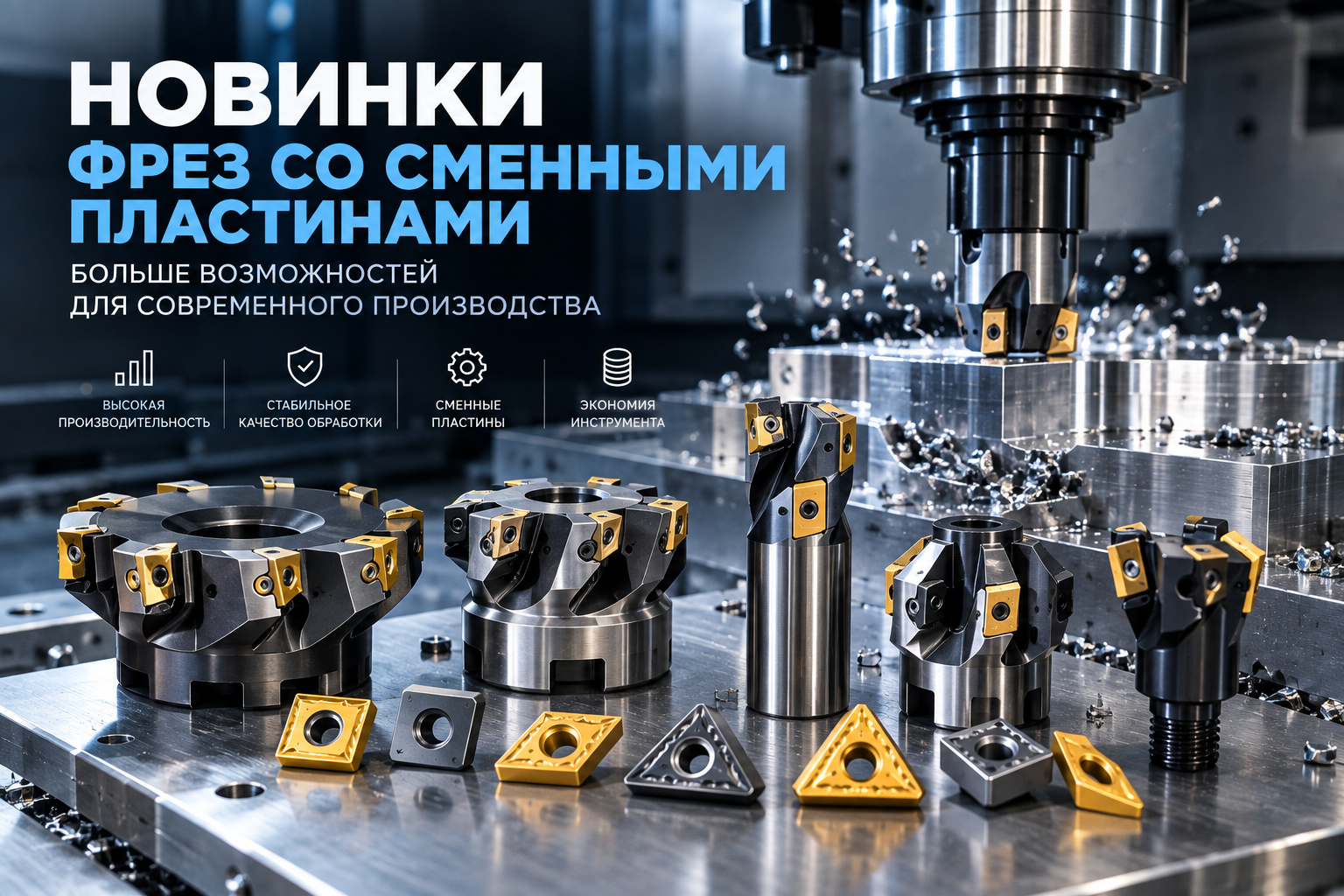 Новинки фрез со сменными пластинами Новинки фрез со сменными пластинами