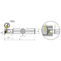 SIGEL4032E-EH Резец (державка) канавочный расточной