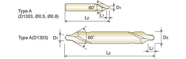 Сверло из быстрорежущей стали центровочное Center Drill HSS DIN 333 форма А, 4X10X5X56